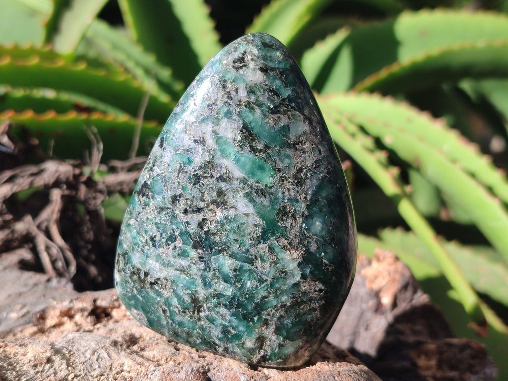 Polished Rare Emerald Mica In Matrix Standing Free Forms x 4 From Mutoko, Zimbabwe - Toprock Gemstones and Minerals 