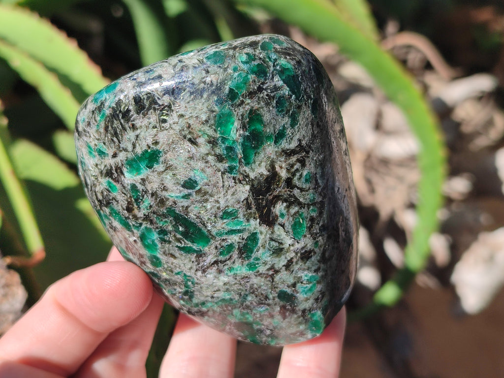 Polished Rare Emerald Mica In Matrix Standing Free Forms x 4 From Mutoko, Zimbabwe - Toprock Gemstones and Minerals 