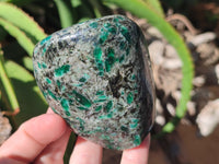Polished Rare Emerald Mica In Matrix Standing Free Forms x 4 From Mutoko, Zimbabwe - Toprock Gemstones and Minerals 