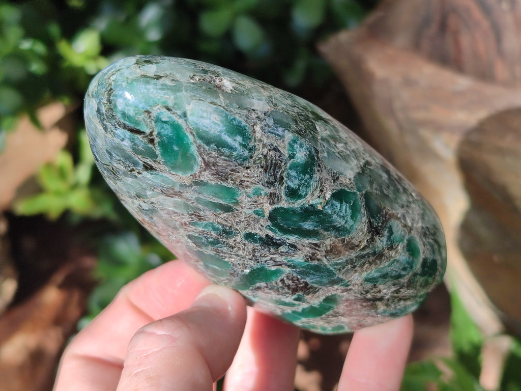 Polished Rare Emerald Mica In Matrix Standing Free Forms x 4 From Mutoko, Zimbabwe - Toprock Gemstones and Minerals 