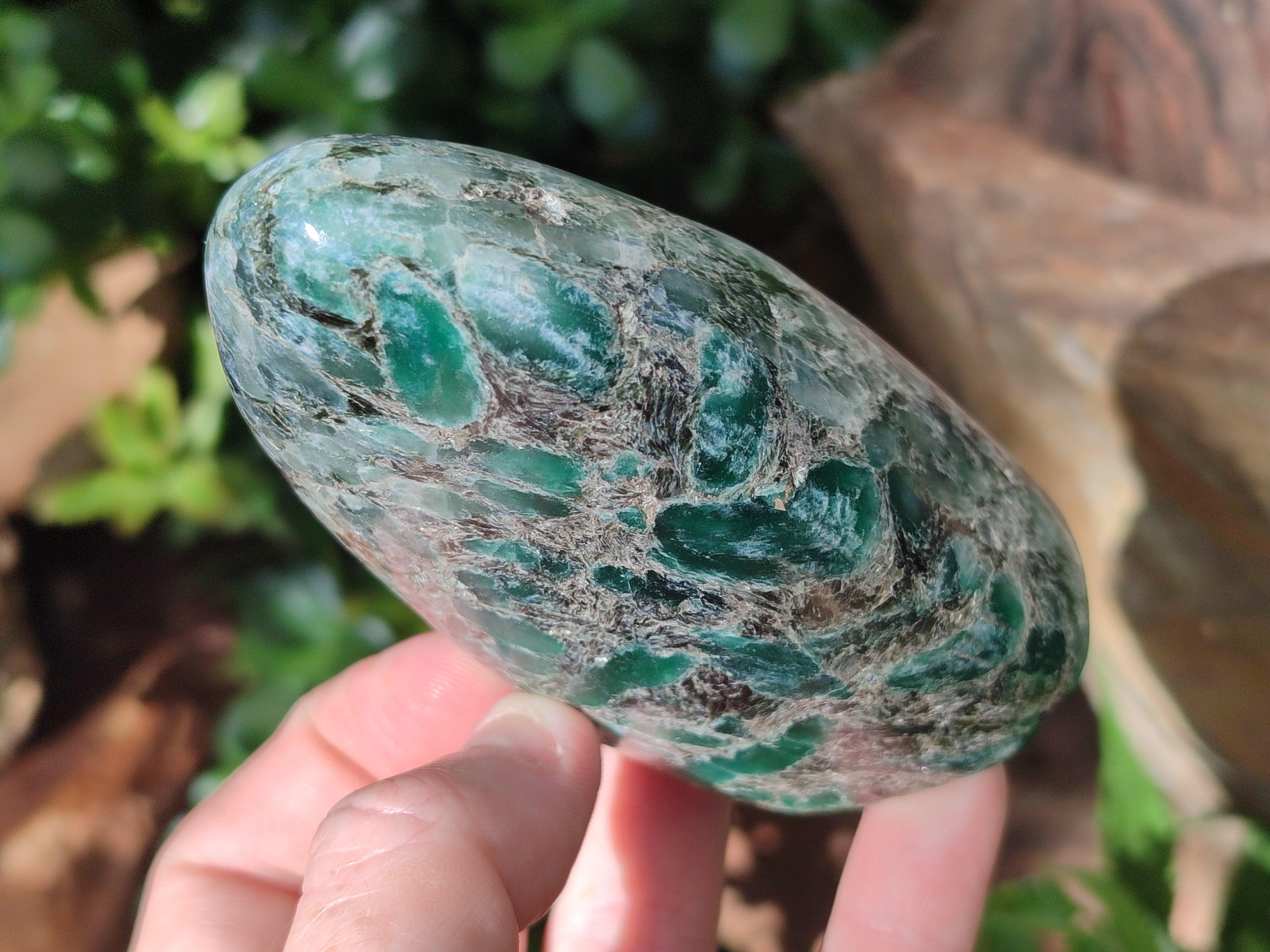 Polished Rare Emerald Mica In Matrix Standing Free Forms x 4 From Mutoko, Zimbabwe - Toprock Gemstones and Minerals 