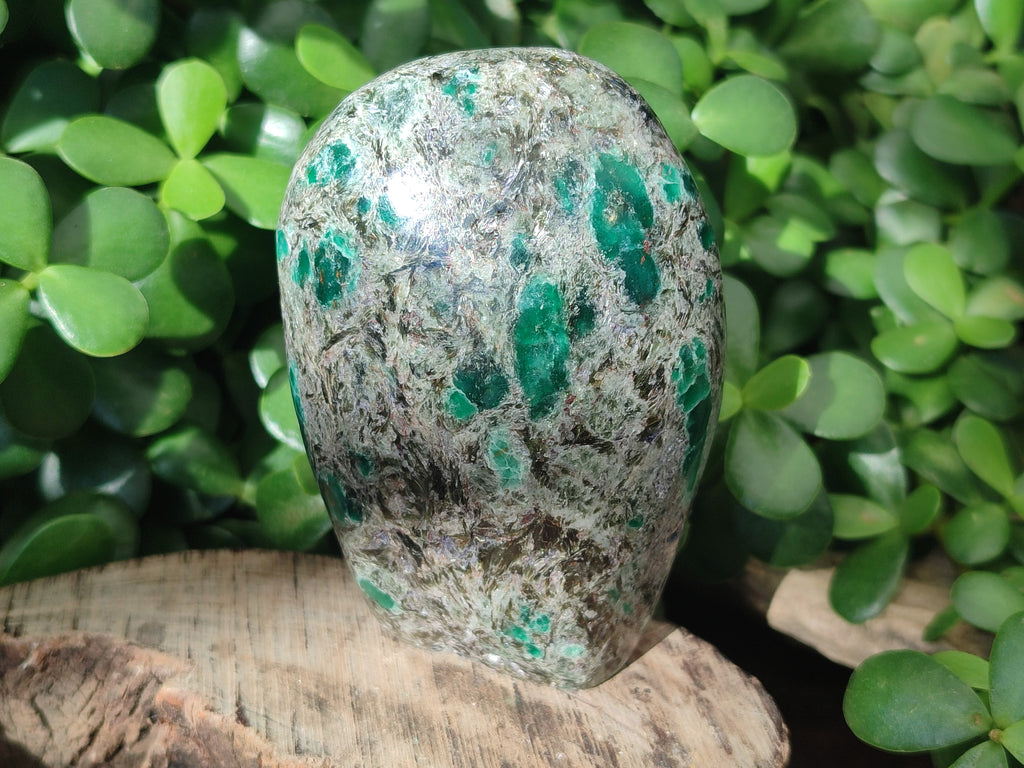 Polished Rare Emerald Mica In Matrix Standing Free Forms x 4 From Mutoko, Zimbabwe - Toprock Gemstones and Minerals 