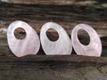 Hand Made Rose Quartz Pendants - sold per item - From Madagascar - Toprock Gemstones and Minerals 