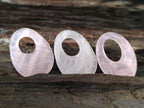 Hand Made Rose Quartz Pendants - sold per item - From Madagascar - Toprock Gemstones and Minerals 