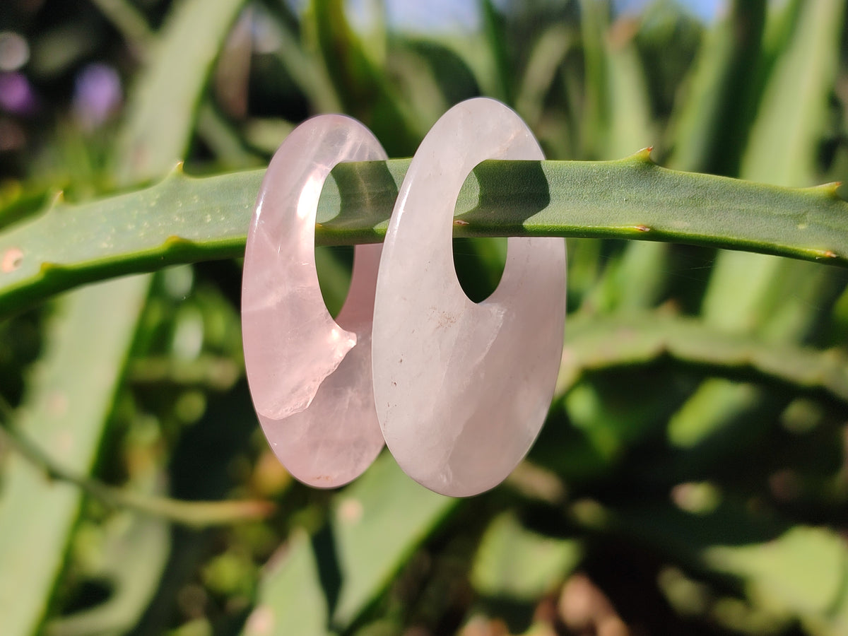 Hand Made Rose Quartz Pendants - sold per item - From Madagascar - Toprock Gemstones and Minerals 