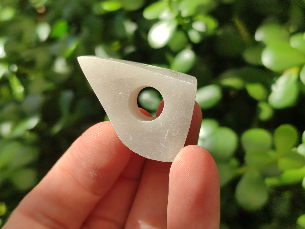 Hand Made White Marble Cigarette Snuffer - sold per item - From Namibia - Toprock Gemstones and Minerals 