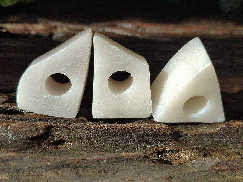 Hand Made White Marble Cigarette Snuffer - sold per item - From Namibia - Toprock Gemstones and Minerals 