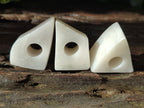 Hand Made White Marble Cigarette Snuffer - sold per item - From Namibia - Toprock Gemstones and Minerals 