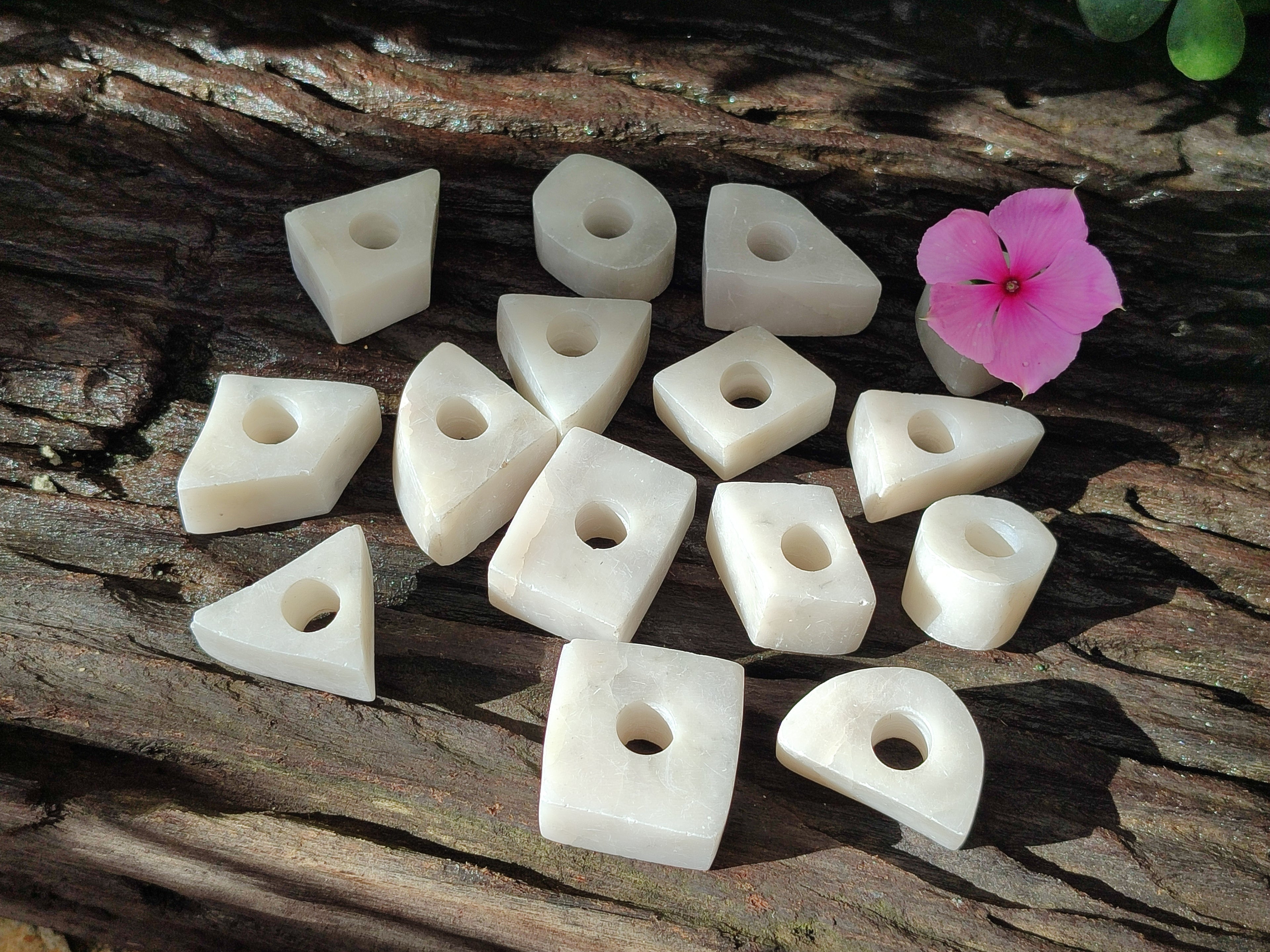 Hand Made White Marble Cigarette Snuffer - sold per item - From Namibia - Toprock Gemstones and Minerals 