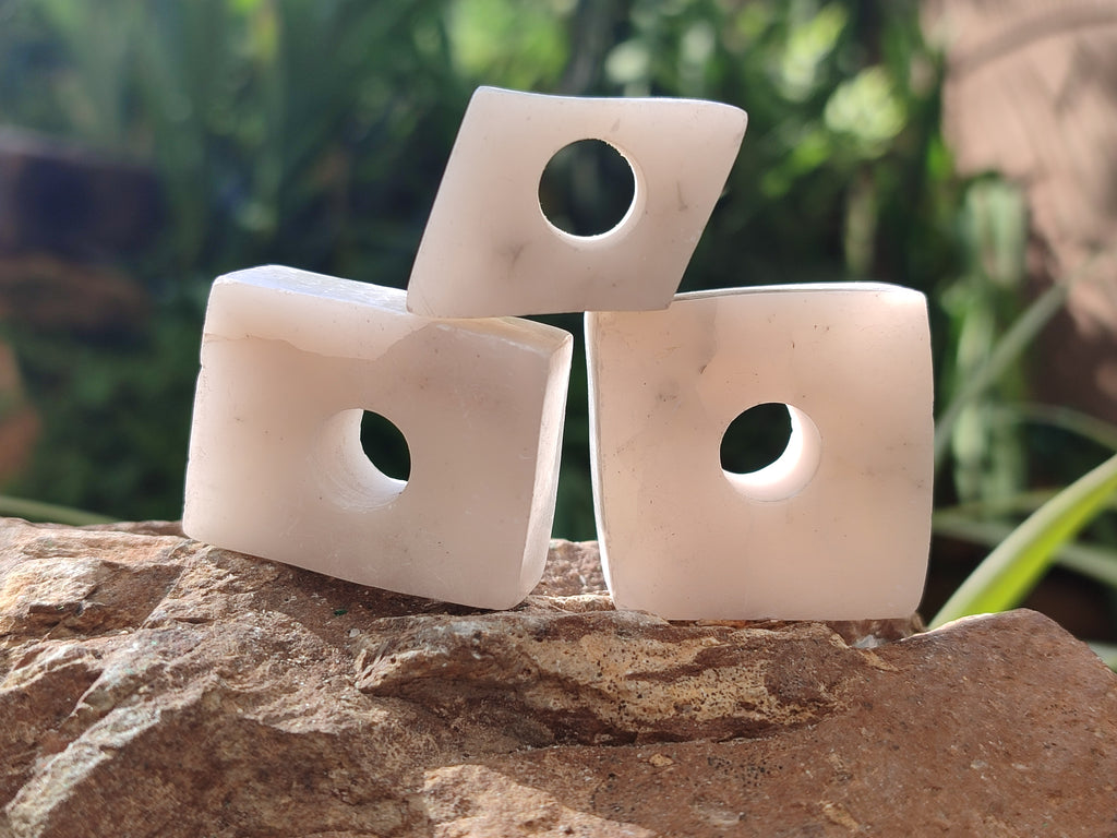 Hand Made White Marble Cigarette Snuffer - sold per item - From Namibia - Toprock Gemstones and Minerals 