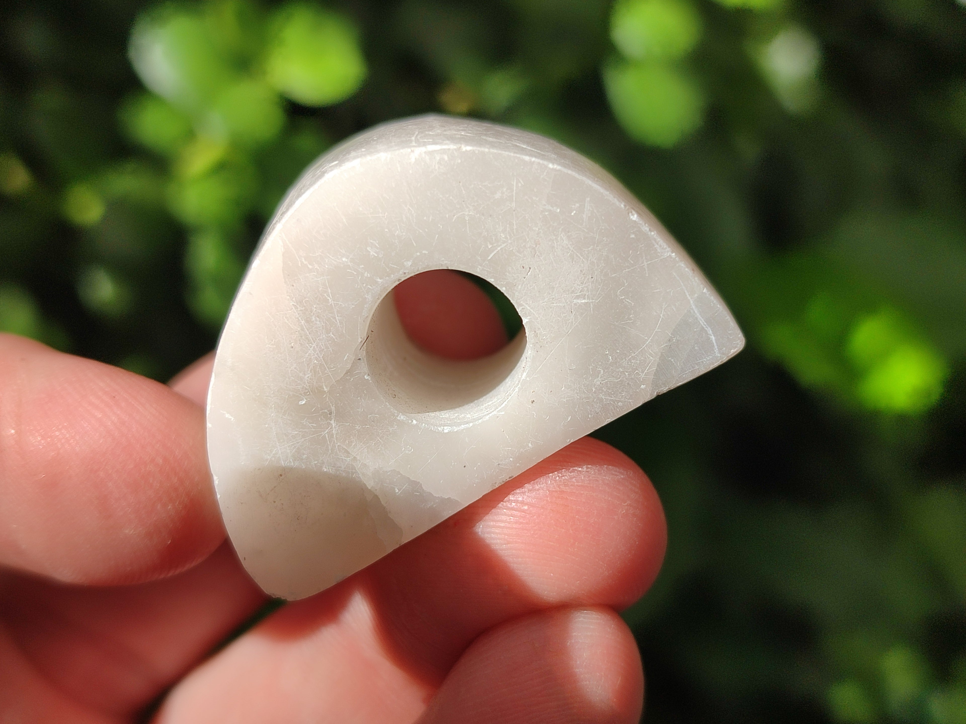 Hand Made White Marble Cigarette Snuffer - sold per item - From Namibia - Toprock Gemstones and Minerals 