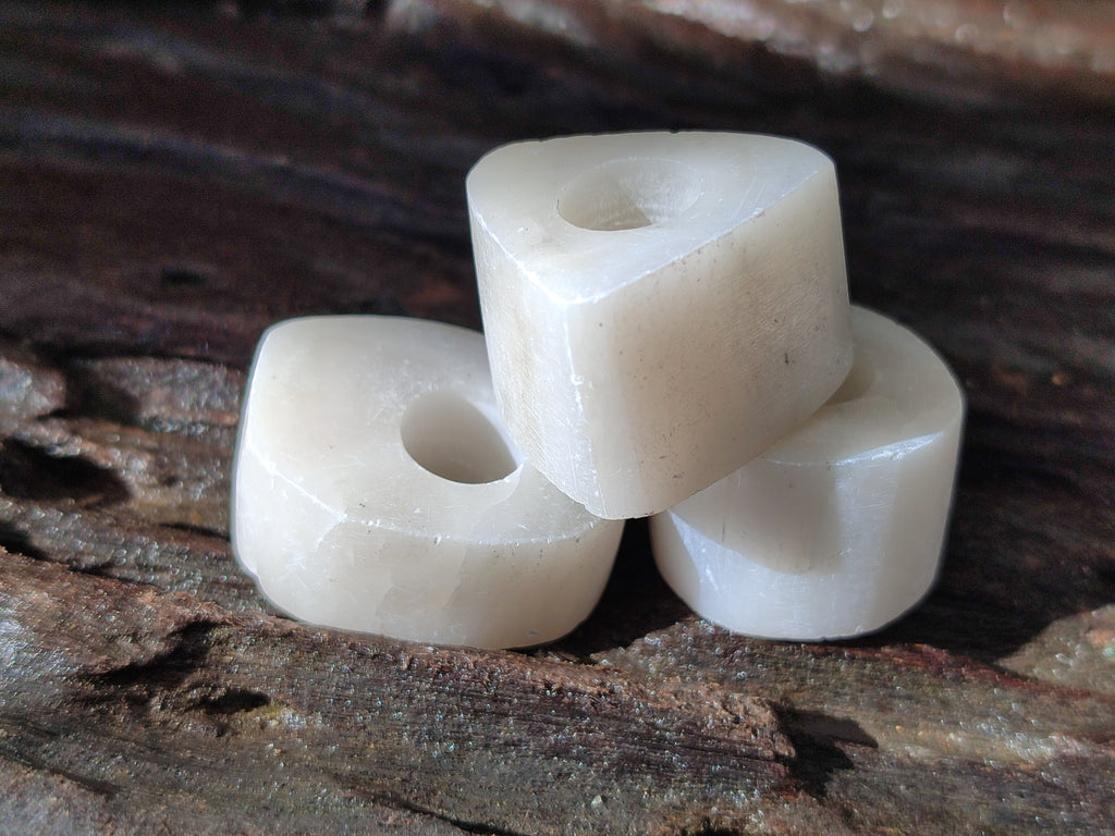 Hand Made White Marble Cigarette Snuffer - sold per item - From Namibia - Toprock Gemstones and Minerals 