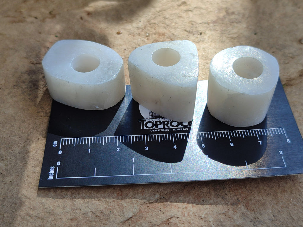 Hand Made White Marble Cigarette Snuffer - sold per item - From Namibia - Toprock Gemstones and Minerals 