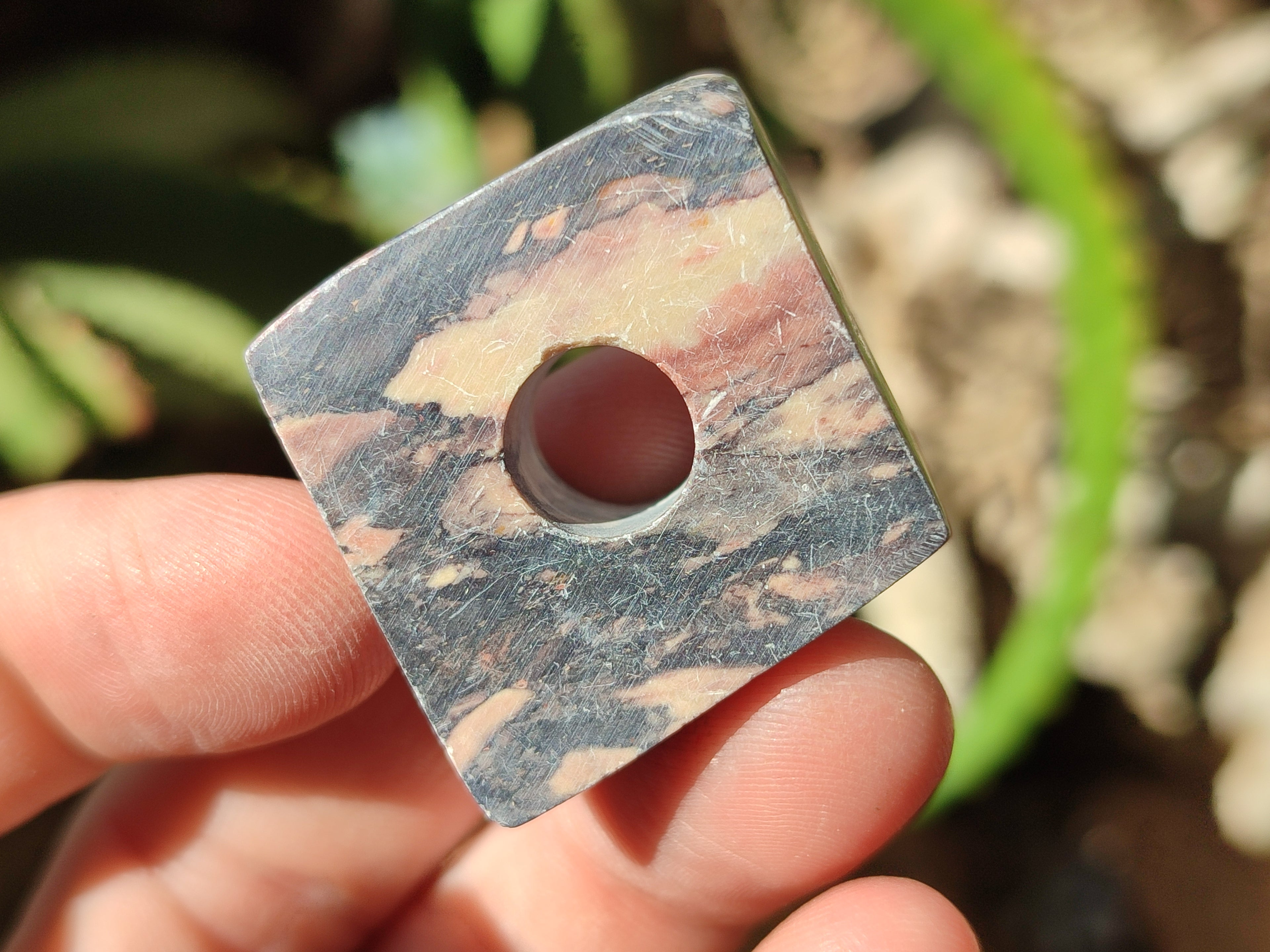 Hand Made Pyrophyllite Cigarette Snuffer - sold per item - From Namibia - Toprock Gemstones and Minerals 