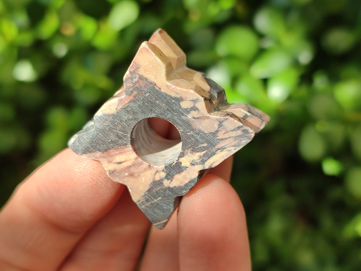 Hand Made Pyrophyllite Cigarette Snuffer - sold per item - From Namibia - Toprock Gemstones and Minerals 