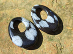 Polished Snowflake Obsidian Oval Pendants - Sold Per Item - From Mexico - Toprock Gemstones and Minerals 