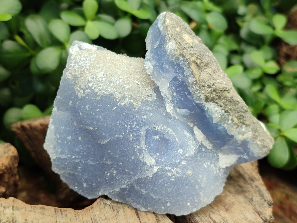 Natural Blue Lace Agate Geode Specimens x 2 From Nsanje, Malawi - Toprock Gemstones and Minerals 