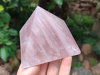 Polished Rose Quartz Pyramids x 3 From Madagascar - Toprock Gemstones and Minerals 