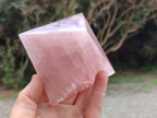 Polished Rose Quartz Pyramids x 3 From Madagascar - Toprock Gemstones and Minerals 