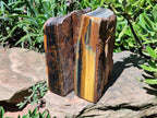 Polished On One Side Tiger's Eye Slabs x 2 From Prieska, South Africa - Toprock Gemstones and Minerals 
