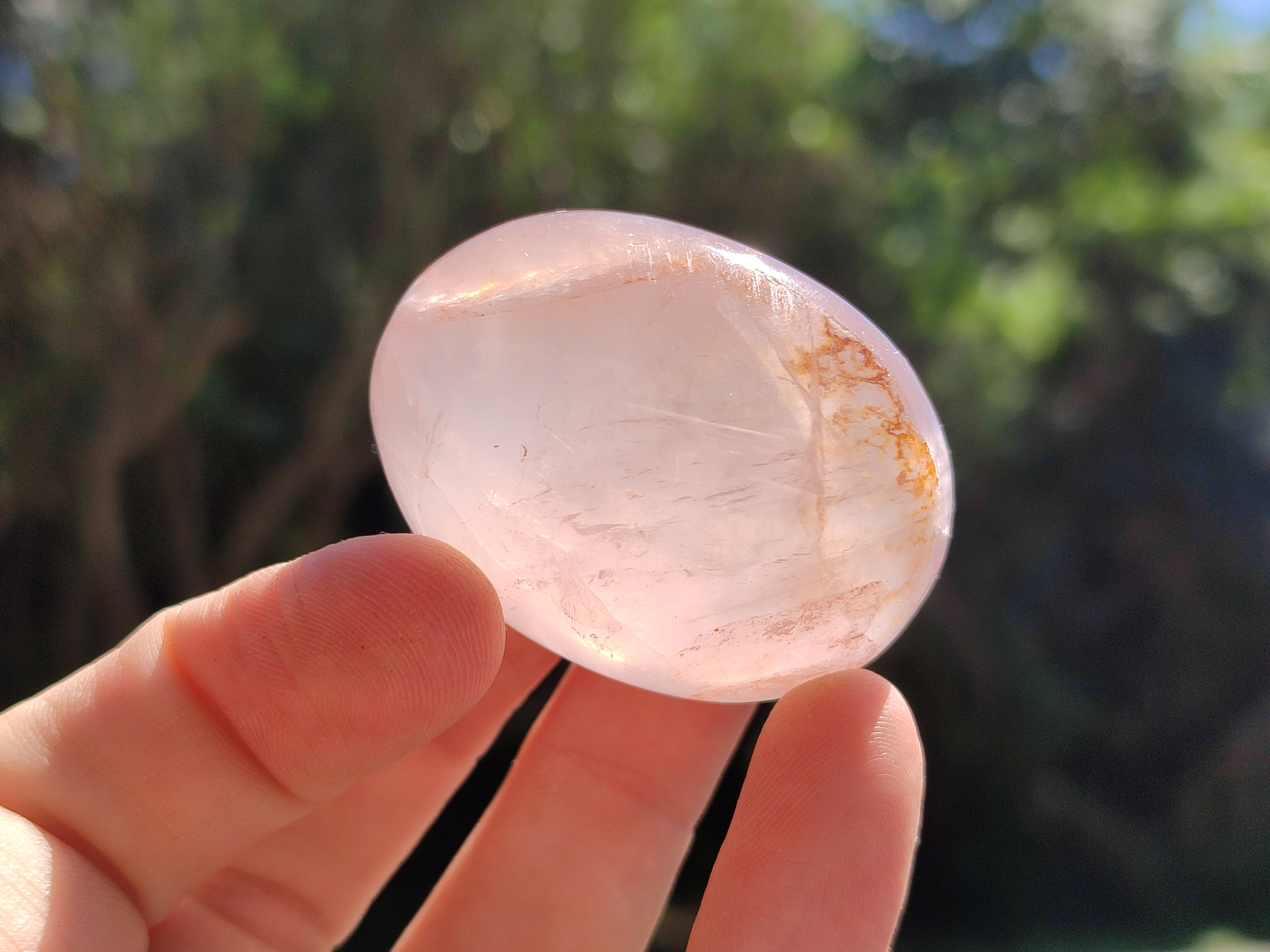 Polished Rose Quartz Palm Stones x 20 From Ambatondrazaka, Madagascar - Toprock Gemstones and Minerals 