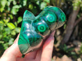 Polished Flower Banded Malachite Free Forms x 2 From Congo - Toprock Gemstones and Minerals 