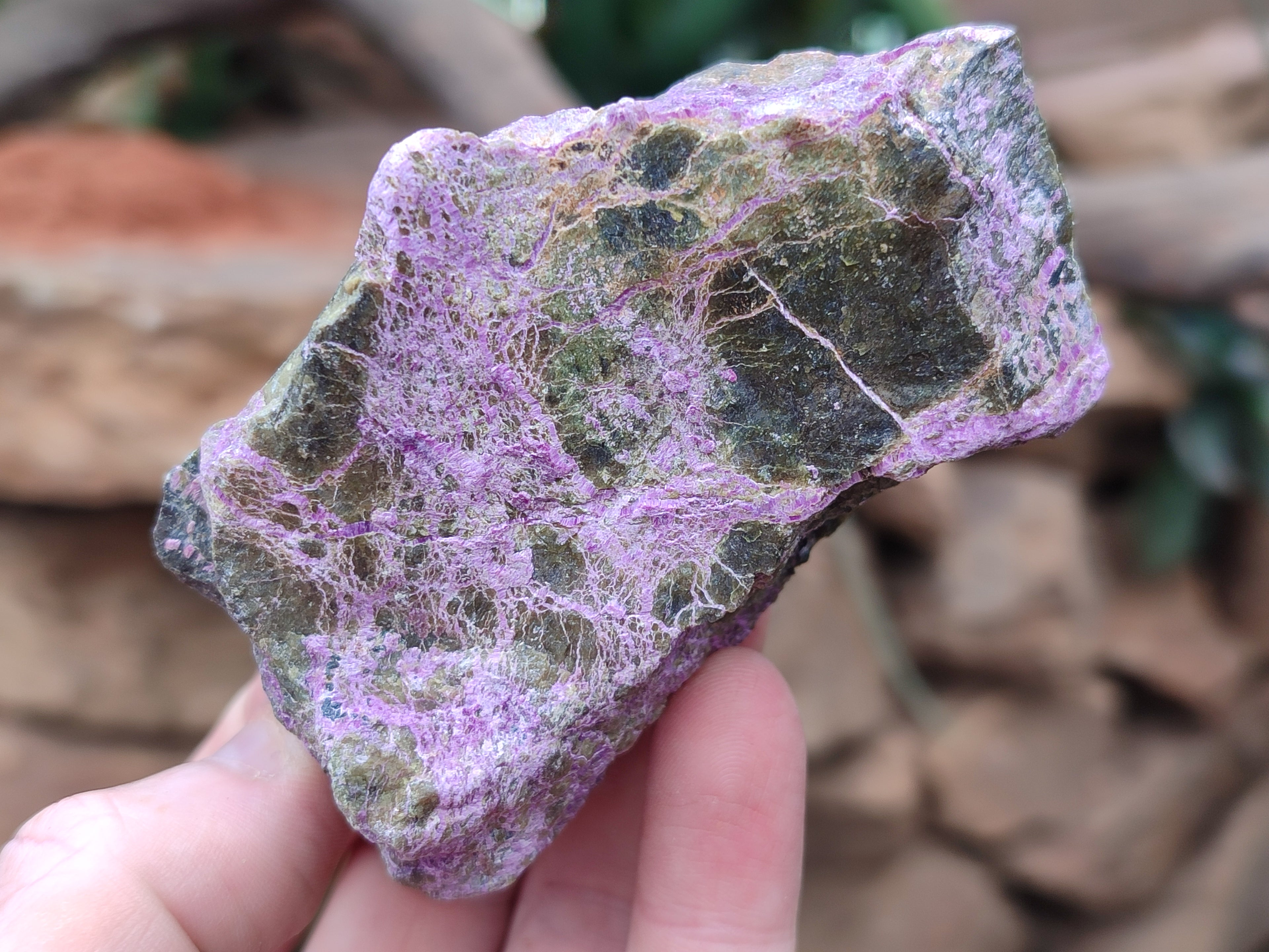 Natural Stichtite Cobbed Specimens x 6 From Barberton, South Africa - Toprock Gemstones and Minerals 