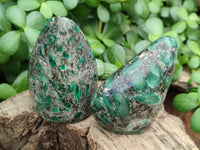 Polished Rare Emerald Mica In Matrix Standing Free Forms x 6 From Mutoko, Zimbabwe - Toprock Gemstones and Minerals 