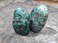 Polished Rare Emerald Mica In Matrix Standing Free Forms x 6 From Mutoko, Zimbabwe - Toprock Gemstones and Minerals 