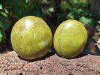 Polished Green Opal Palm Stones x 12 From Antsirabe, Madagascar - Toprock Gemstones and Minerals 