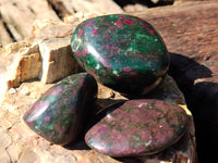 Polished Ruby Corundum In Chrome Verdite Free Forms x 12 From Zimbabwe - Toprock Gemstones and Minerals 