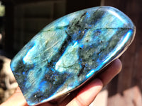 Polished Labradorite Standing Free Forms x 3 From Tulear, Madagascar - Toprock Gemstones and Minerals 