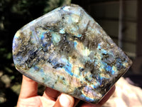Polished Labradorite Standing Free Forms x 3 From Tulear, Madagascar - Toprock Gemstones and Minerals 