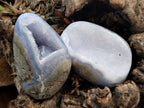Polished Blue Lace Agate Geodes x 6 From Nsanje, Malawi - Toprock Gemstones and Minerals 