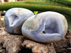 Polished Blue Lace Agate Geodes x 6 From Nsanje, Malawi - Toprock Gemstones and Minerals 
