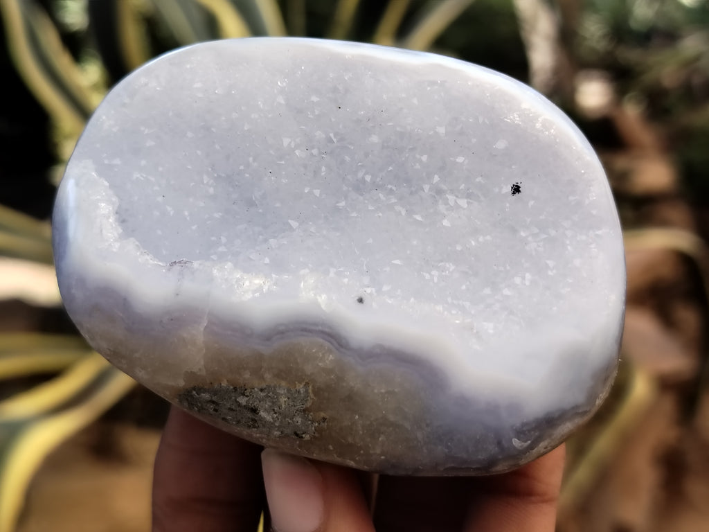 Polished Blue Lace Agate Geodes x 6 From Nsanje, Malawi - Toprock Gemstones and Minerals 
