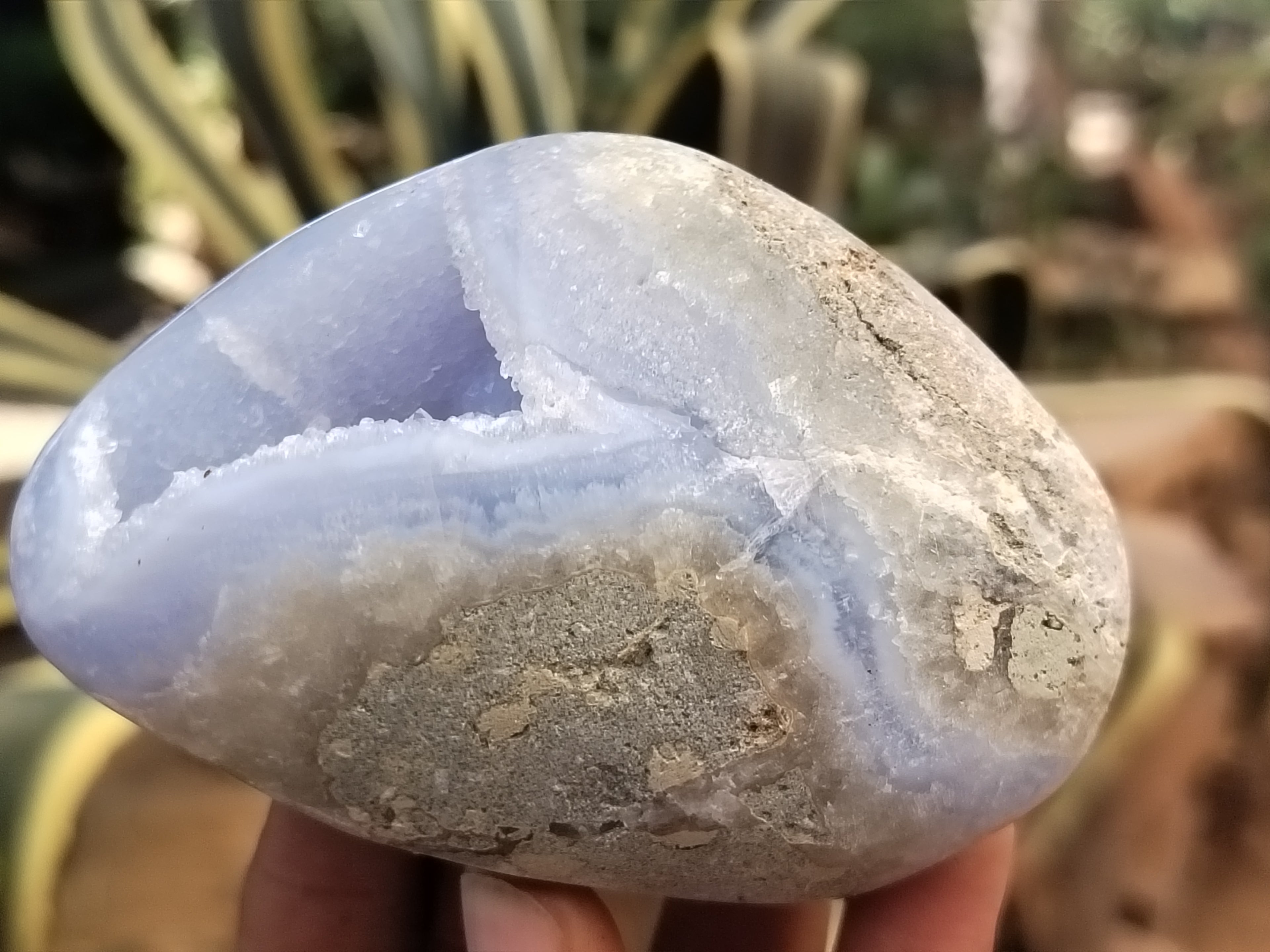 Polished Blue Lace Agate Geodes x 6 From Nsanje, Malawi - Toprock Gemstones and Minerals 