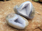 Polished Blue Lace Agate Geodes x 6 From Nsanje, Malawi - Toprock Gemstones and Minerals 