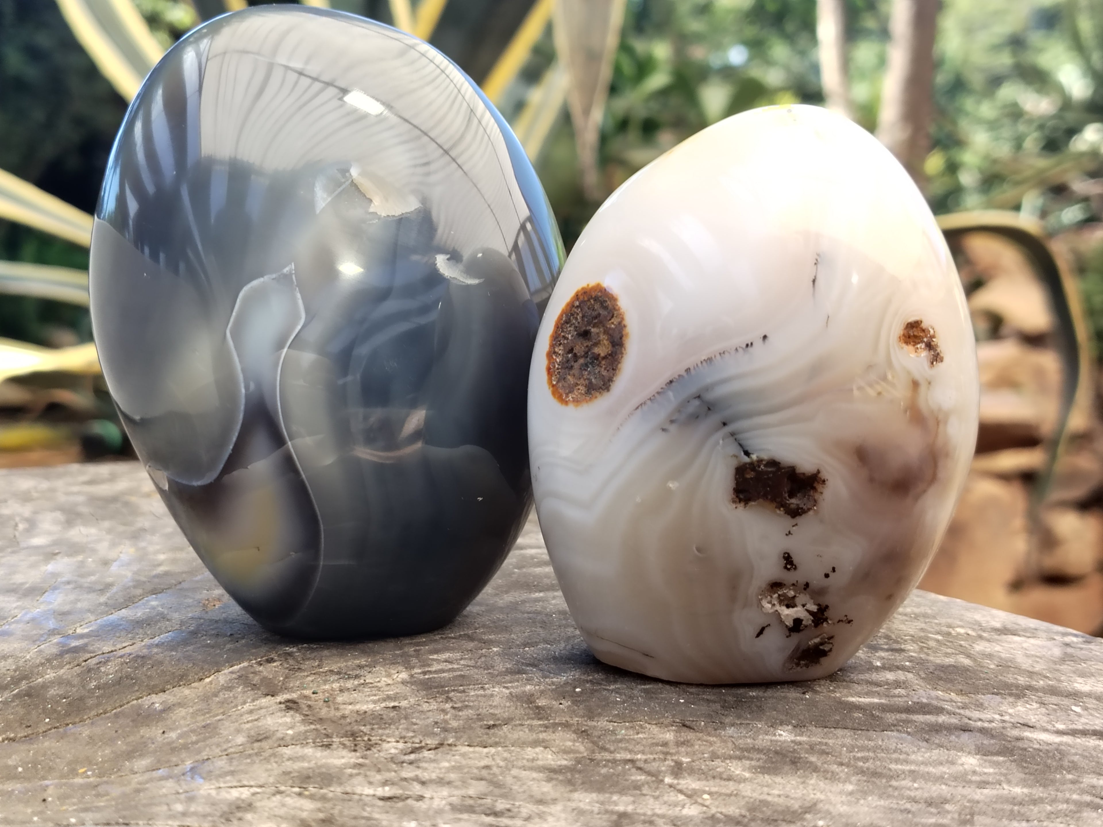 Polished Mix Of Selected Agate Standing Free Forms x 4 From Madagascar - Toprock Gemstones and Minerals 