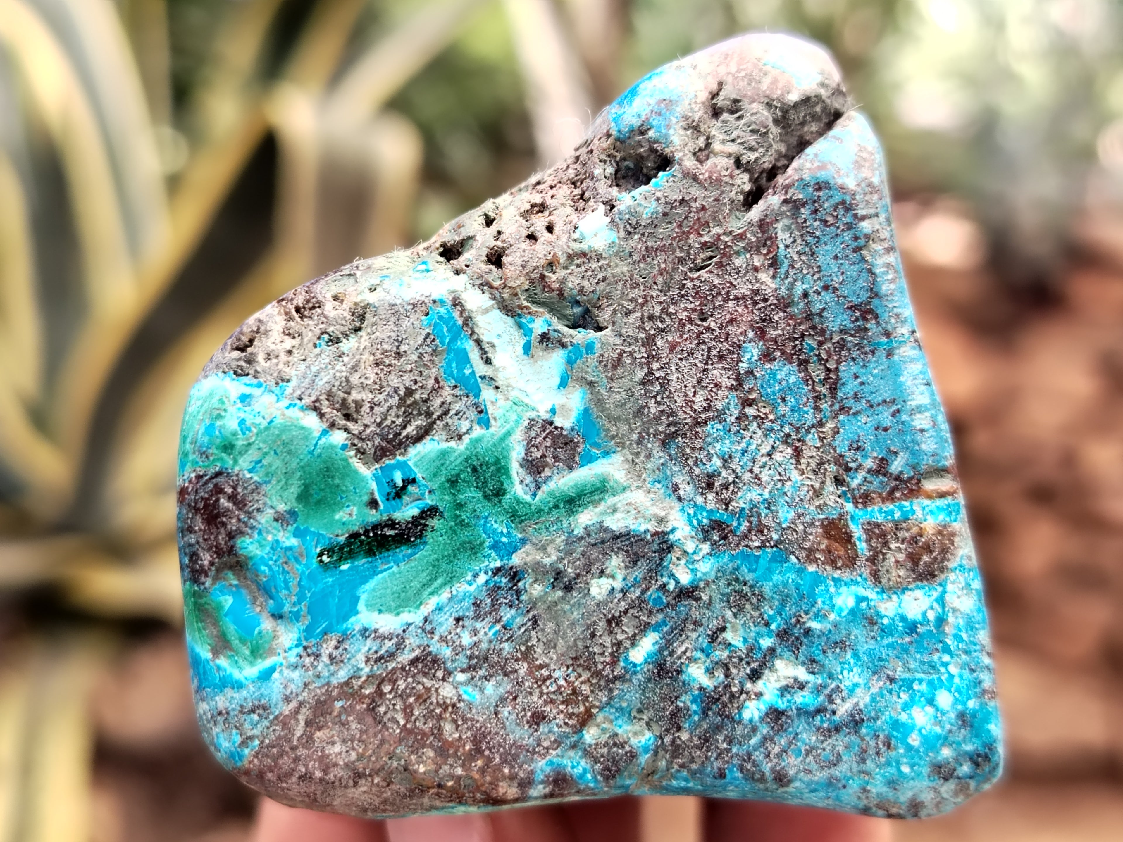 Polished Shattuckite with Azurite and Chrysocolla Free Forms x 12 From Congo - Toprock Gemstones and Minerals 