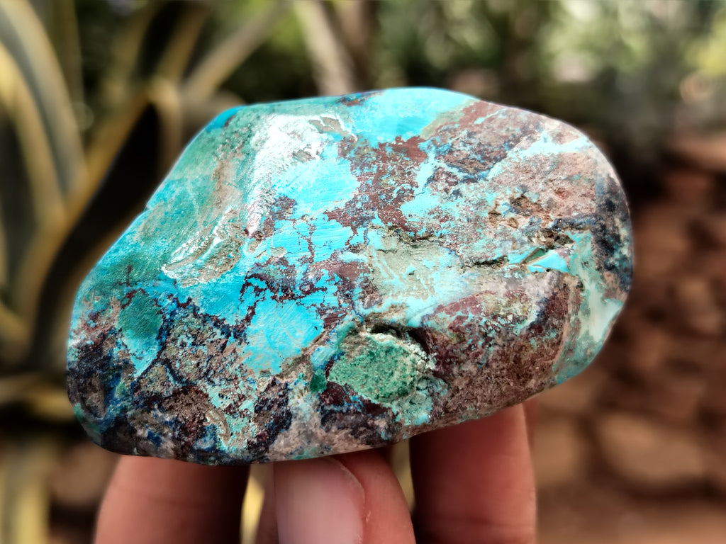 Polished Shattuckite with Azurite and Chrysocolla Free Forms x 12 From Congo - Toprock Gemstones and Minerals 
