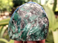 Polished Emerald Mica In Matrix Standing Free Forms x 6 From Mutoko, Zimbabwe - Toprock Gemstones and Minerals 