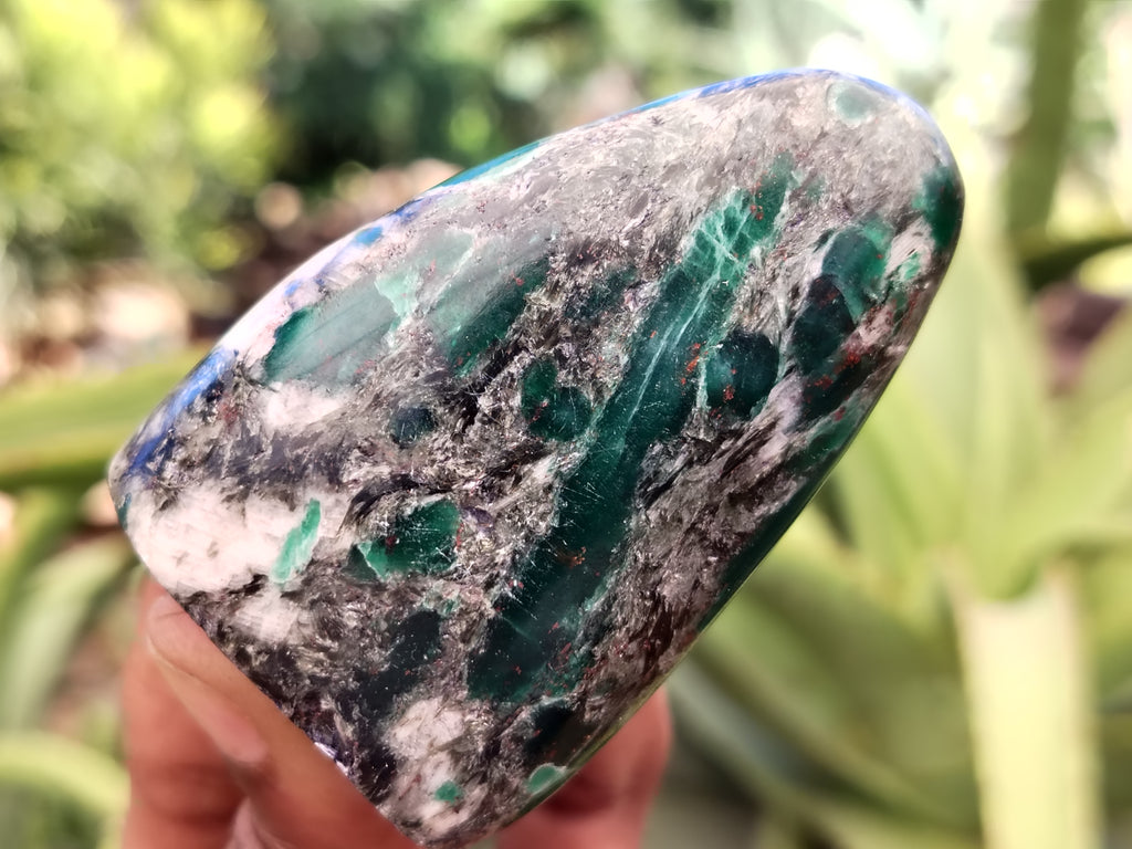 Polished Emerald Mica In Matrix Standing Free Forms x 6 From Mutoko, Zimbabwe - Toprock Gemstones and Minerals 