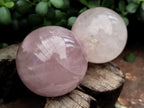 Polished Rose Quartz Spheres x 4 From Ambatondrazaka, Madagascar - Toprock Gemstones and Minerals 