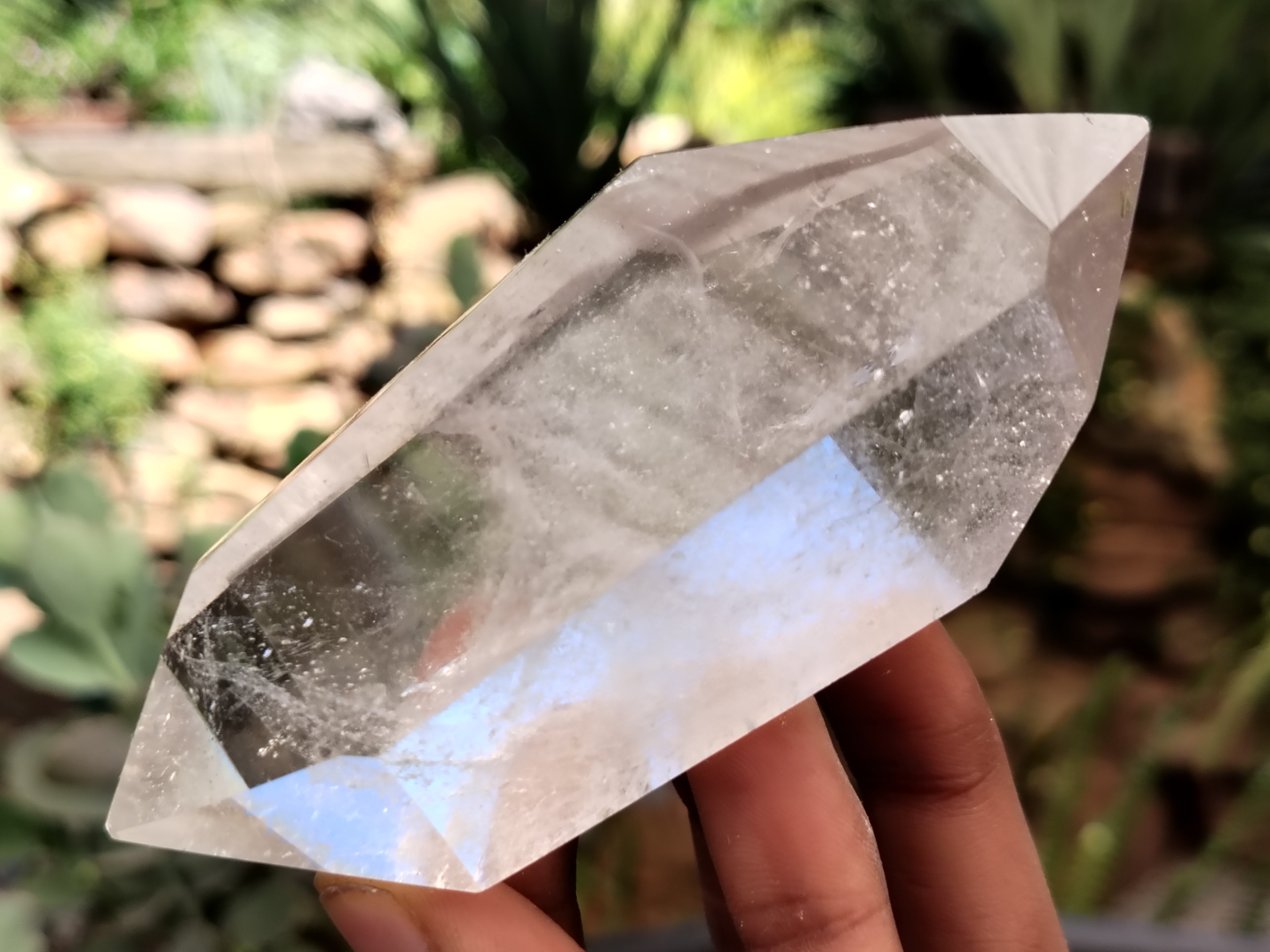 Polished Double Terminated Clear Quartz Crystals x 6 From Madagascar - Toprock Gemstones and Minerals 