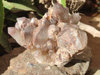 Natural Red Hematoid Quartz Cluster x 1 From Karoi, Zimbabwe - Toprock Gemstones and Minerals 