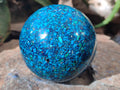 Polished Chrysocolla Conglomerate Spheres x 2 From Congo - Toprock Gemstones and Minerals 