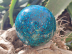 Polished Chrysocolla Conglomerate Spheres x 2 From Congo - Toprock Gemstones and Minerals 