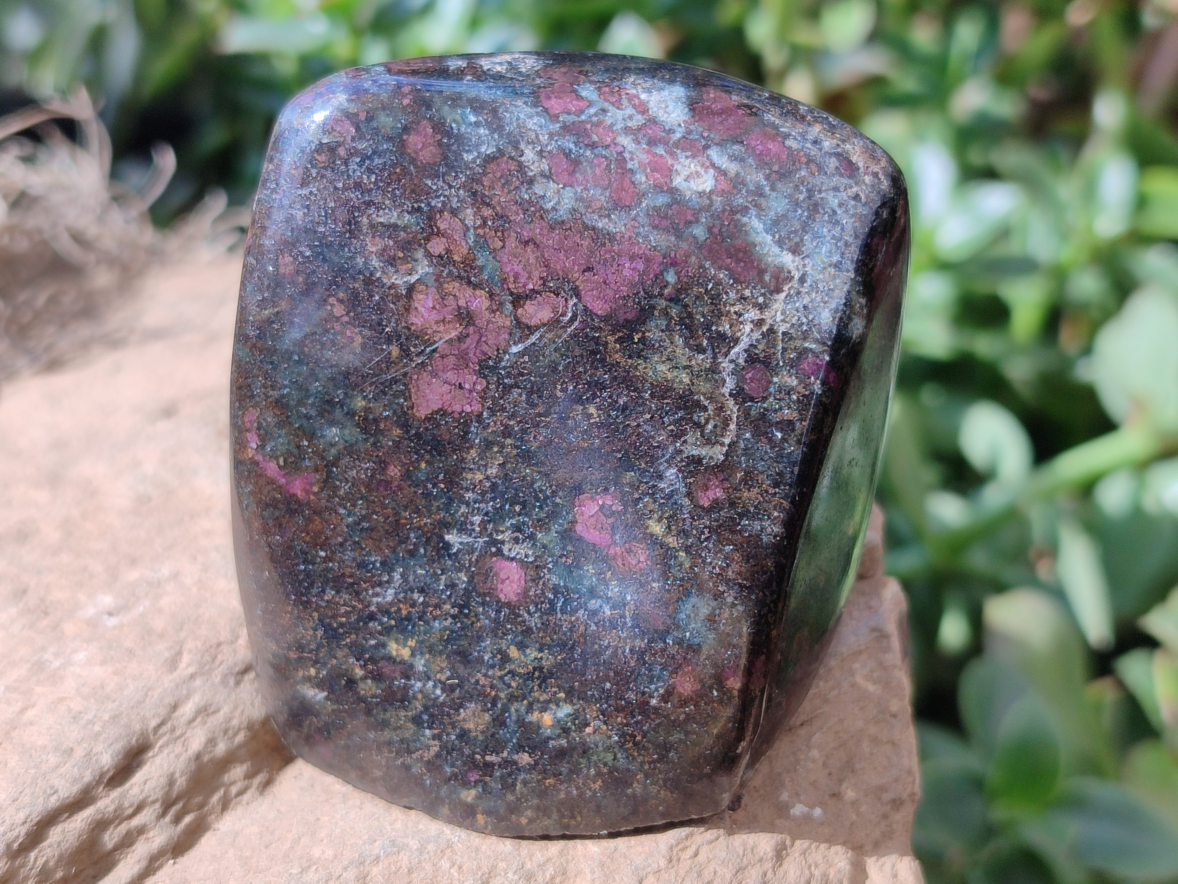 Polished Ruby Corundum In Chrome Verdite Standing Free Forms x 5 From Zimbabwe - Toprock Gemstones and Minerals 