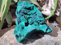 Natural Silky Malachite Specimens x 2 From Kasompe, Congo - Toprock Gemstones and Minerals 